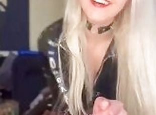 Pegging in shiny clothes - Mistress Mercy fucks submissive slave in PVC fetish wear