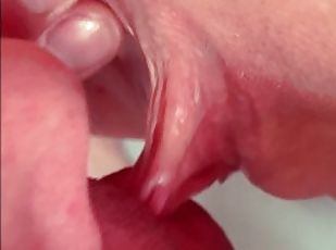 Perfect Pink Shaved Pussy & Ass POV - Blonde Babe Oiled Big Tits Licked - Octopus Collection - A