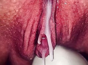 klitoris, orgasme, pussy, squirt, kone, amatør, eldre, milf, hardcore, creampie
