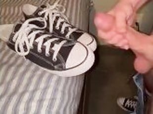 Cumming on my converse shoes