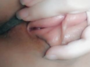 Panties to the side pussy rubbing