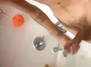 kąpiel, tata, masturbacja, prysznic, tatuś, dominacja, kutas