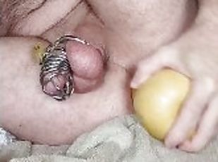 Hard fucking with Squash while CBT & prostate cumming [ROUGH]
