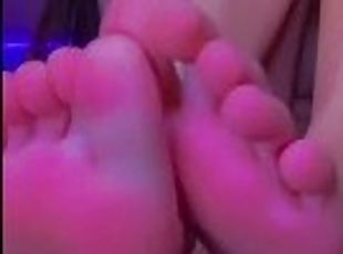 Showing of my Pretty Feet while Sucking on a Dildo