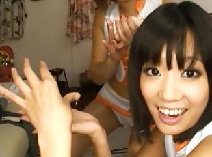 Insanely Hot Asian Race Queens Get Their Hands Covered in Hot Jizz