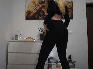 Strip Tease in Leggins Because I Want to Show You My Pussy ????  Miley Grey