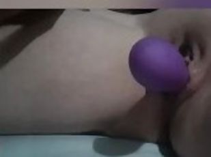 Pussy So Tight Can Squeeze Dildo In and Out
