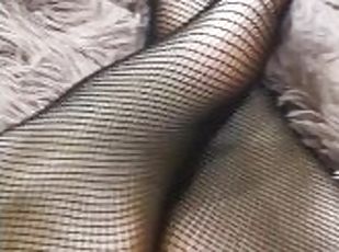 Foot fetish. Fishnet socks, tights and soles
