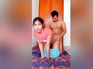 amatör, hindu-kvinnor, par, knullande, webbkamera, brunett