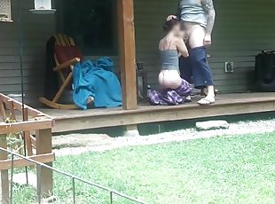 Neighbors STARTED for sex!!! They saw me watching and recording!