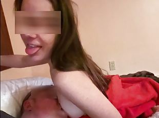 Hot milf fucks her husbands friend and sends him a video