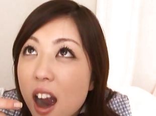 Yura Aikawa receives cum in mouth and swallows it after sex