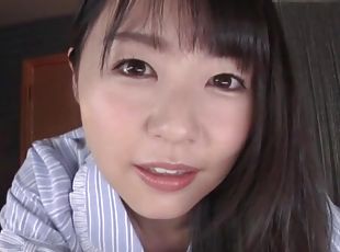 HD POV video of a Japanese brunette sucking a dick - Tsubomi