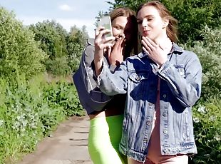 רוסי, לסבית-lesbian, נוער, לעשות-עם-האצבע