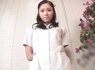 enfermera, mamada, japonés, primera-persona, uniforme