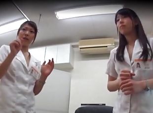 sykepleier, japansk, kamera, voyeur, trekant, uniform