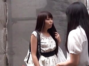 Closeup video of an adorable Japanese girl having a quickie