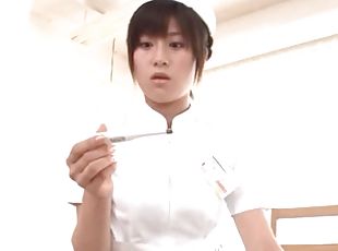sygeplejerske, japans, synsvinkel, ridning, uniform, fisseslikning, pik