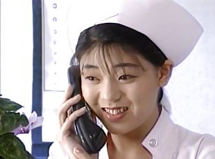 Smooth fucking on the hospital bed with Japanese nurse Eri Ueno