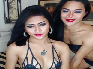 Horny shemale is exploring to find sexual pleasure