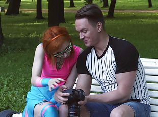 Kira Roller gets picked up in a park and fucked hard by a stranger