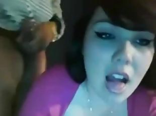 Big girl big natural tits with plump boobies swallows cum online