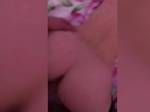 Moans sweetly from a finger in the ass