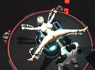 Mad lab 2075. Sex android futa fucks hard a horny woman in cuffs