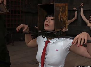 Nyssa Nevers's body treated to some pain during a BDSM game