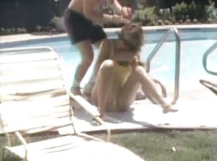 Gorgeous Blonde Babe Linnea Quigley Gets Her Hot Body Massaged