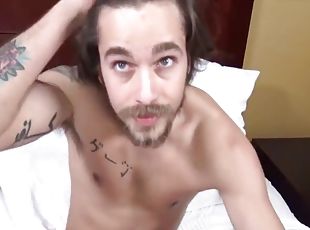 Straight guy with tattoos sensor receives money for having sex