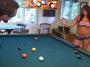 Mia Lelani Gets Banged Hardcore After Playing Billiards