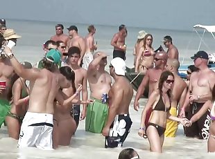 al-aire-libre, fiesta, amateur, hardcore, playa, traviesa, bikini, yate, realidad, topless