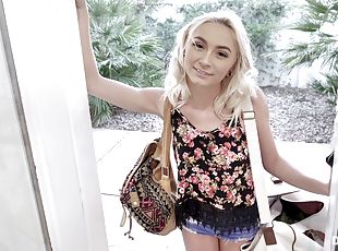 Blonde Zoey Monroe finally agrees to suck his dick in POV