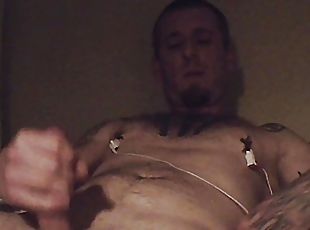 Masturbation and nipples electroshoking 