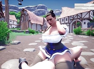 Octoberfest German Barmaid Outfit Feign gameplay PAWG BBW cowgirl facesitting missionary