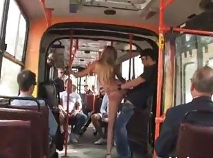 секс-на-публике, хардкор, в-автобусе