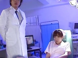 peluda, enfermera, coño-pussy, japonés, pareja, fetichista, uniforme