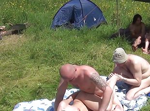 Awesome threesome on the fresh grass