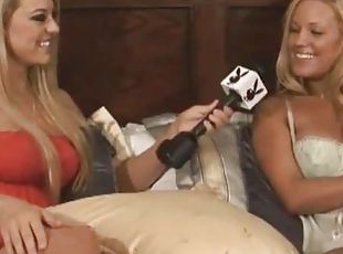 Cheerful Carolina Rose gives an interview for Playboy TV