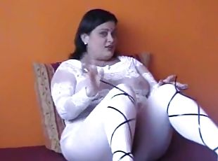 Lady shiva in white bodystockings