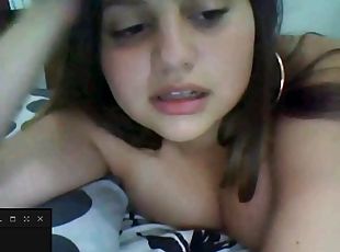 teta-grande, mulher-madura, latina, brasil, webcam