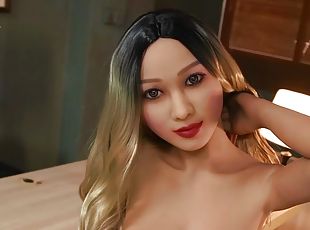 Realistic sex robot blonde with big tits and tight pussy