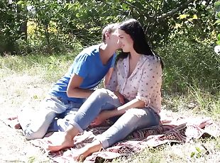 Pleasant sex at the woods has never been more fun as Viki and her hubby delights
