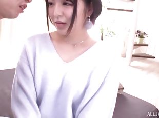 Brunette girl Inoue Maho likes to ride a dick more than anything