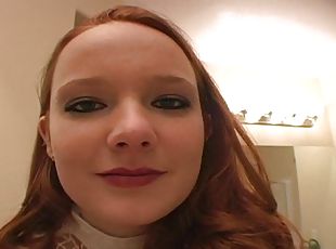 Redhead chick named Halo Crush gets ready for a date