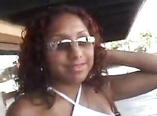 Curly-Haired Latina Gest Picked Up in Reality Video to Show Her Ass