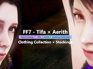 Final Fantasy 7 - Tifa  Aerith  Clothing Collection  Stockings - Lite Version