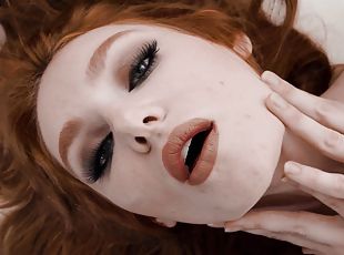 Steamy redhead covered in jizz during flawless POV oral