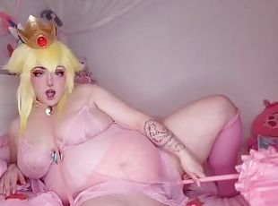 Chubby Princess Peach Gets Fucked With a Leash On ????